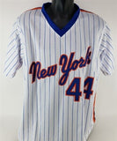 David Cone Signed New York Mets Jersey (Beckett) 5xWorld Series Champ Pitcher