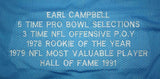 Earl Campbell Autographed Blue Pro Style Stat1 Jersey With HOF- JSA W *Black