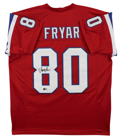 Irving Fryar Authentic Signed Red Pro Style Jersey Autographed BAS Witnessed