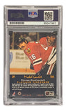 Michel Goulet Signed 1992 Pro Set #166 Chicago Blackhawks Hockey Card PSA/DNA