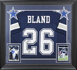Daron Bland Authentic Signed Navy Pro Style Framed Jersey BAS Witnessed