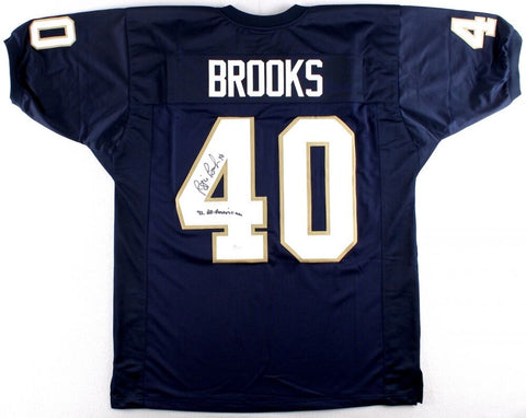 Reggie Brooks Signed Notre Dame Jersey Inscribed "92 All-American" (JSA COA)