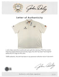 John Daly Authentic Signed Match Worn White Polo Shirt BAS #BK84746