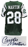 Curtis Martin JETS Signed Green Custom Football Jersey - SCHWARTZ COA