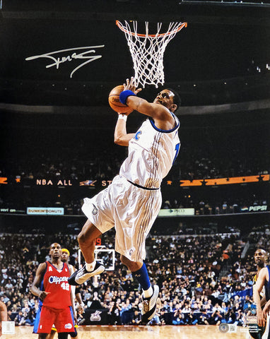TRACY MCGRADY AUTOGRAPHED 16X20 PHOTO ORLANDO MAGIC DUNK BECKETT WITNESS 216985
