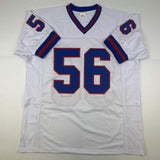 Autographed/Signed LAWRENCE TAYLOR New York White Football Jersey JSA COA Auto
