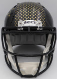 Drew Brees Autographed Alternate Black Full Size Helmet Saints Beckett W717760