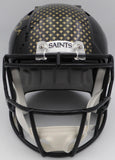 Drew Brees Autographed Alternate Black Full Size Helmet Saints Beckett W717760