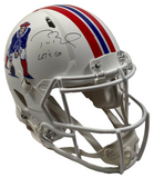 Tom Brady Autographed "Let's Go" Authentic Patriots TB Helmet Fanatics LE 12