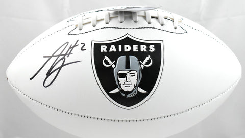 Ashton Jeanty Autographed Las Vegas Raiders Logo Football - Beckett W Hologram