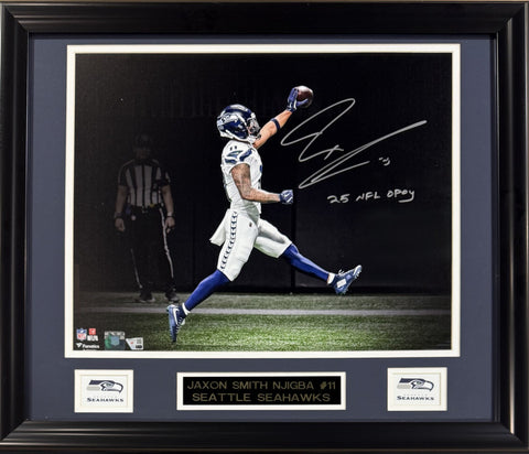 Jaxon Smith-Njigba Signed 16x20 Framed Photo 25 NFL OPOY Auto Fanatics Seahawks