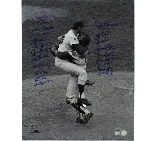1969 Mets Multi-Signed Unframed 16x20 MLB Photo 21 Sigs- Tom Seaver, Yogi Berra