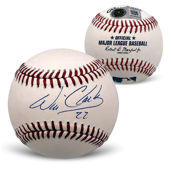 Will Clark Autographed San Francisco Giants MLB Baseball Beckett UV Case