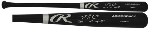 Jorge Soler Signed Black Rawlings Pro Baseball Bat w/21 WS MVP - (SCHWARTZ COA)