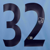 Carlos Tevez Signed Manchester City Home Soccer Jersey #32 with Beckett Witness