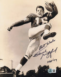 Frank Gifford Autographed Signed 8x10 Photo Giants "HOF 77" Beckett QR #BS12985