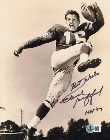 Frank Gifford Autographed Signed 8x10 Photo Giants "HOF 77" Beckett QR #BS12985