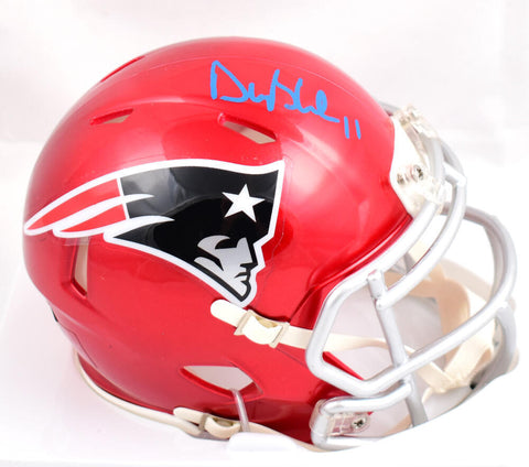 Drew Bledsoe Autographed Patriots Flash Speed Mini Helmet-Beckett W Hologram