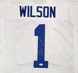 BYU COUGARS ZACH WILSON AUTOGRAPHED WHITE JERSEY BECKETT BAS STOCK #191150