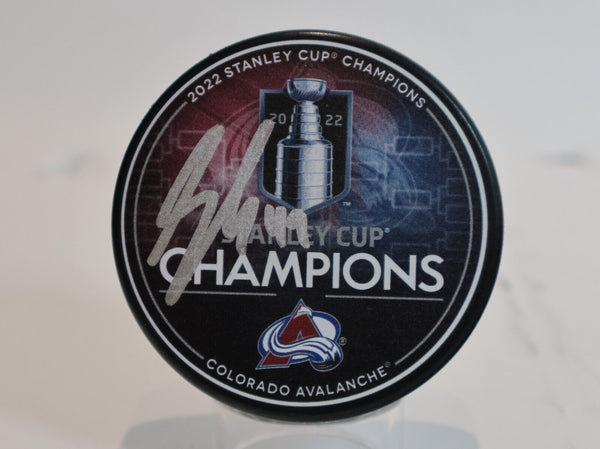 Sam Girard Autographed Colorado Avalanche Stanley Cup Puck