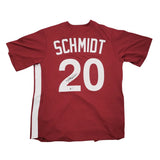 Mike Schmidt Autographed Phillies Nike Red Cooperstown Jersey Beckett Witnessed