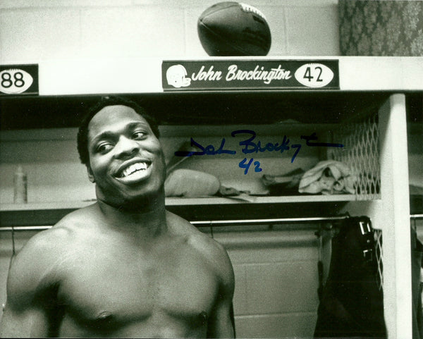 Packers Hall of Famer JOHN BROCKINGTON Signed 8x10 Photo #3 AUTO ~ 1971 ROY,