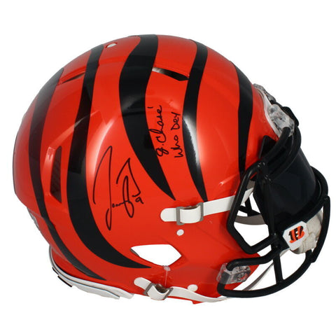 Joe Burrow & Ja'Marr Chase Autographed "Who Dey" Helmet Fanatics / Beckett
