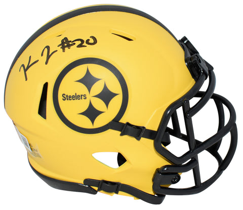 KALEB JOHNSON SIGNED PITTSBURGH STEELERS RAVE SPEED MINI HELMET BECKETT