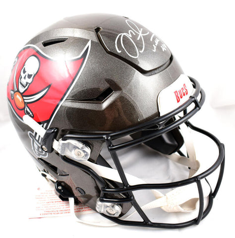 Mike Alstott Autographed Tampa Bay Buccaneers Speed Flex Helmet- Beckett W Holo