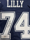 Cowboys Hall of Famer BOB LILLY Signed Custom Blue Jersey AUTO - HOF '80 - BAS!!