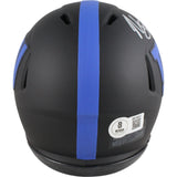 Michael Strahan Autographed New York Giants Eclipse Mini Helmet Beckett 49859