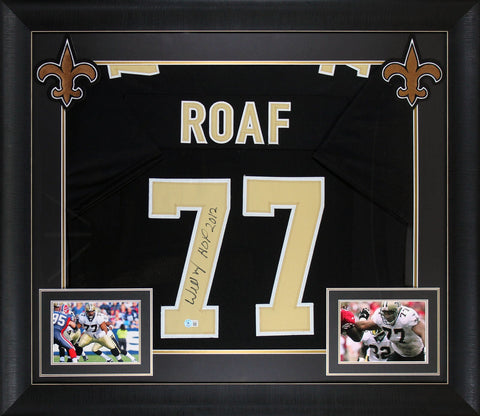 Willie Roaf "HOF 12" Authentic Signed Black Pro Style Framed Jersey BAS Witness