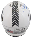 Rams Marshall Faulk & Kurt Warner Signed STS III F/S Speed Proline Helmet BAS W