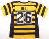 Le'Veon Bell Signed Pittsburgh Steelers Bumble Bee Throwback Jersey (Beckett) RB