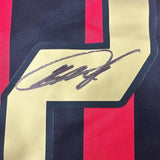 Autographed/Signed Ricardo Kaka AC Milan Black/Red Soccer Jersey Beckett BAS COA