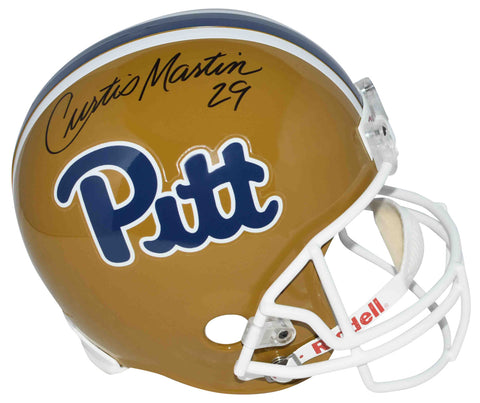CURTIS MARTIN AUTOGRAPHED SIGNED PITTSBURGH PITT PANTHERS FULL SIZE HELMET JSA