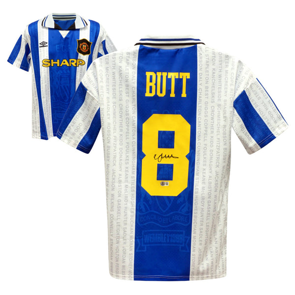Nicky Butt Signed Manchester United Soccer Jersey #8 with Beckett COA