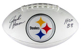 Jack Ham HOF Signed/Inscribed White Steelers Logo Football Becket Witness 192380