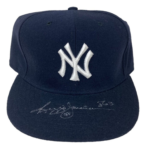 Reggie Jackson Signed New York Yankees New Era Baseball Hat 563 Inscribed PSA