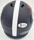 HERSCHEL WALKER AUTOGRAPHED GEORGIA ECLIPSE BLACK MINI HELMET BECKETT 185877