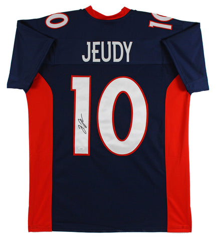 Jerry Jeudy Authentic Signed Navy Blue Pro Style Jersey Autographed JSA
