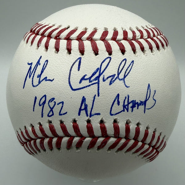 MIKE CALDWELL Signed Official MLB Baseball AUTO w/ 1982 AL Champs - BAS