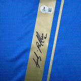 Autographed/Signed Gianluigi Buffon Italy Blue Soccer Jersey Beckett BAS COA