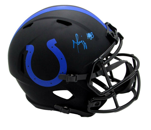 Marvin Harrison HOF Signed Colts Eclipse Full Size Replica Helmet JSA 167436