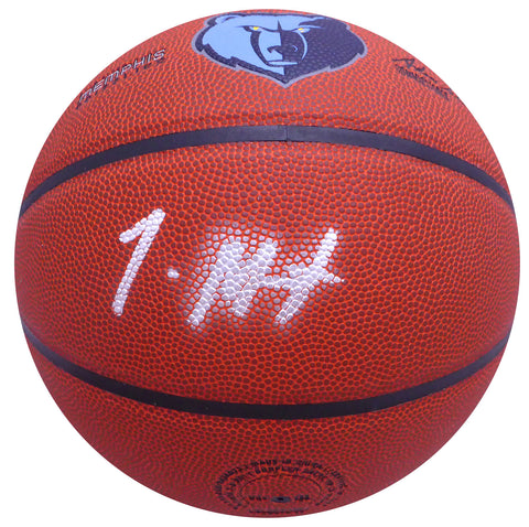 Ja Morant Autographed Wilson Basketball Grizzlies (Smudged) Beckett BJ66982