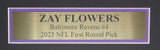 Zay Flowers Autographed Black Football Jersey Ravens Framed Beckett 186186