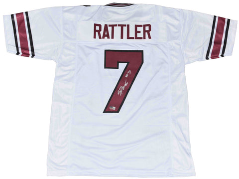 SPENCER RATTLER SIGNED SOUTH CAROLINA GAMECOCKS #7 WHITE JERSEY BECKETT