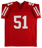 Azeez Al-Shaair Authentic Signed Red Pro Style Jersey Autographed BAS Witnessed