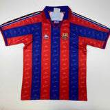 Autographed/Signed Ronaldo Nazario FC Barcelona Red/Blue Jersey Beckett COA