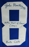 John Mackey HOF Signed/Inscr Baltimore Colts Blue Football Jersey JSA 161112